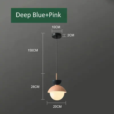 suspension créative avec abat-jour en verre et long câble - vue 11 sur 18