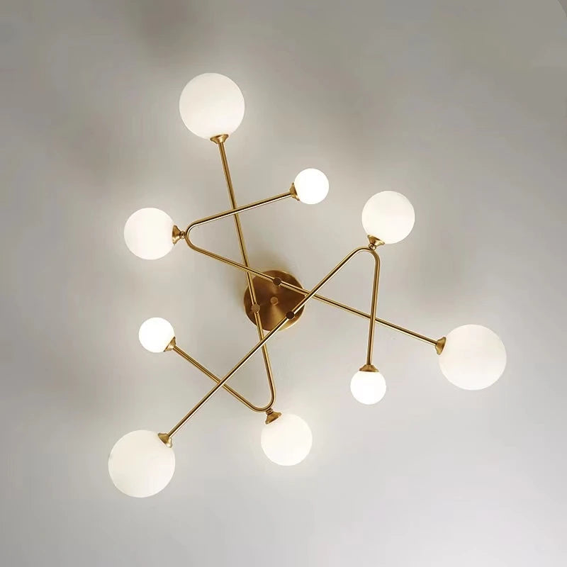 lustre moderne en verre pour un éclairage élégant et tendance - vue 6 sur 9