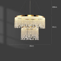 lustre en cristal postmoderne pour décoration intérieure élégante