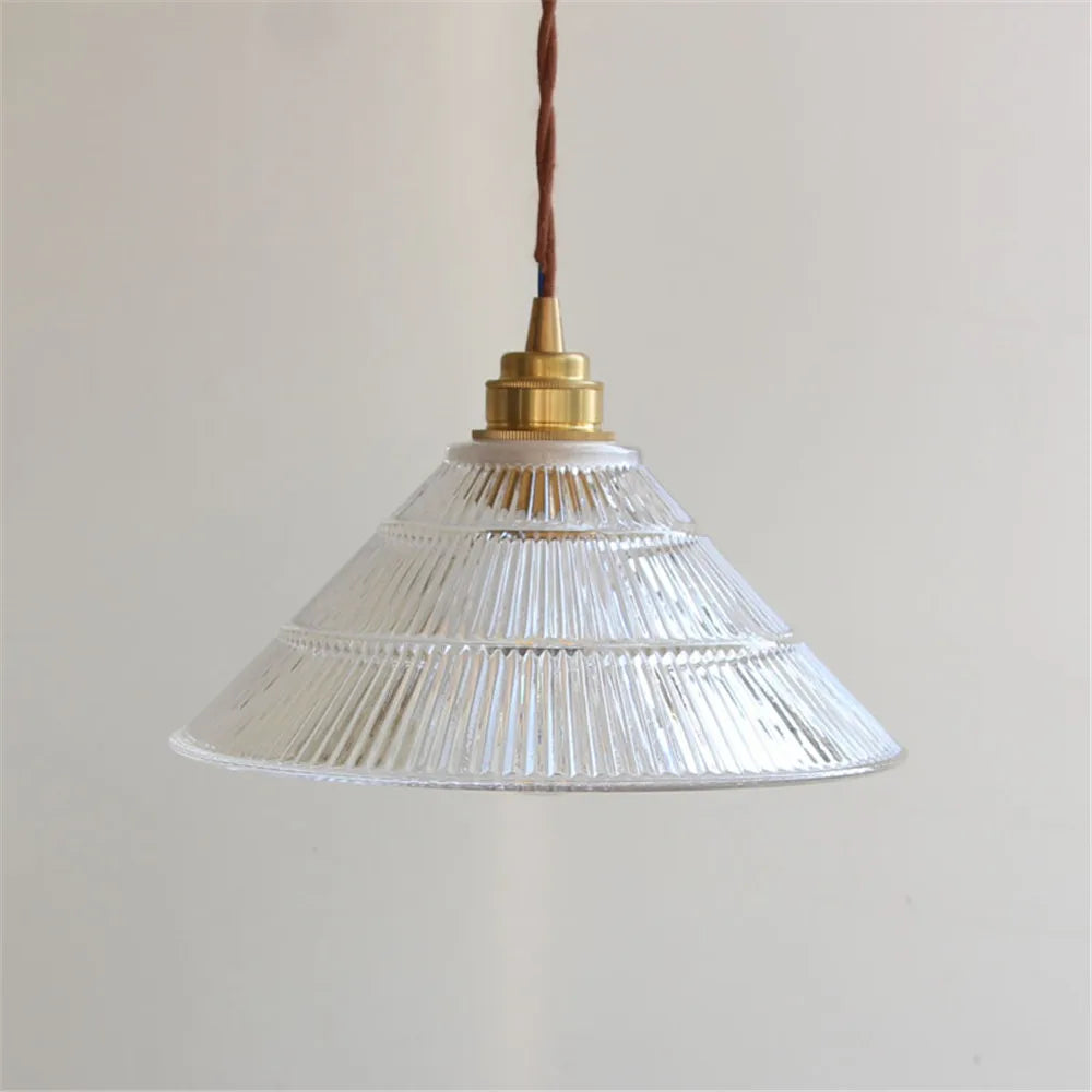 suspension moderne en laiton et verre pour décoration intérieure - vue 4 sur 6