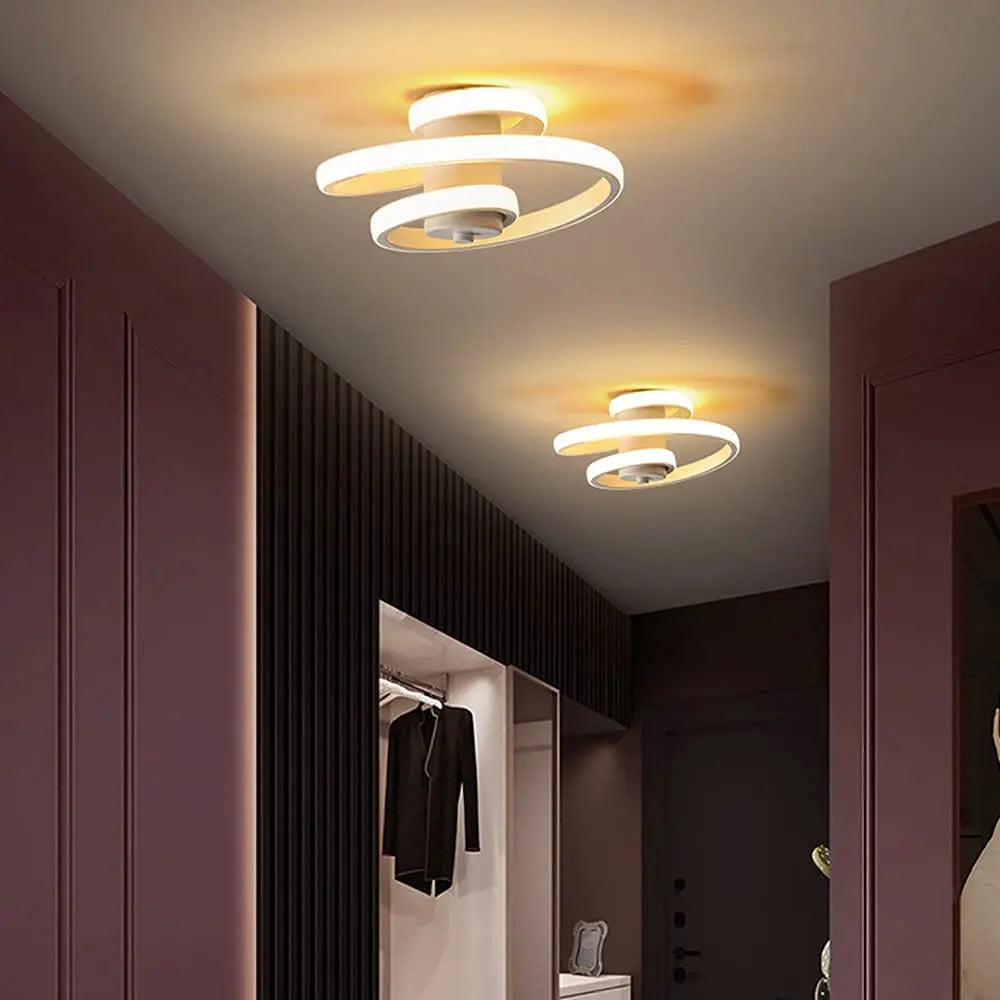 Plafonnier LED moderne en forme de spirale - vue 4 sur 8