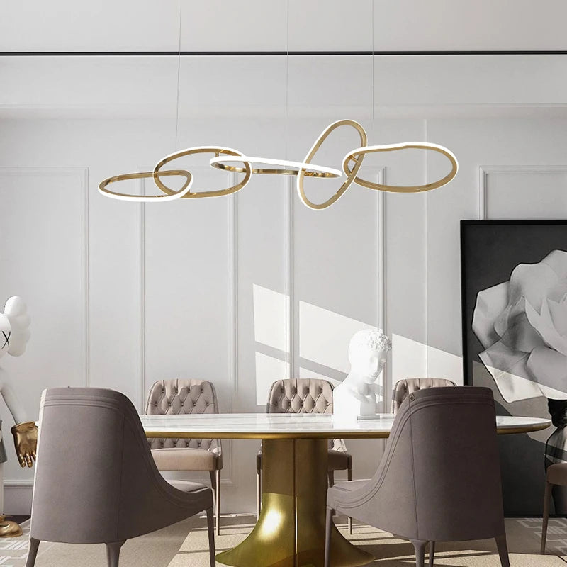 plafonnier led suspendu design moderne pour intérieur décoratif - vue 5 sur 9