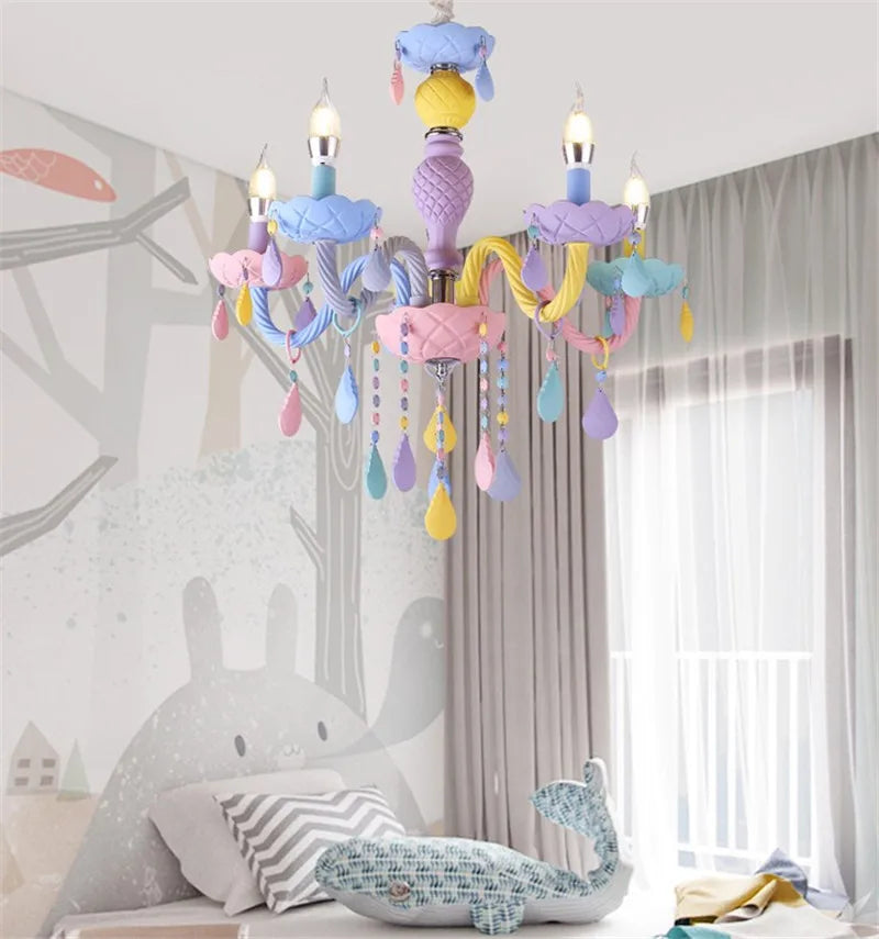 lustre suspendu en cristal pour décoration moderne et festive - vue 6 sur 6