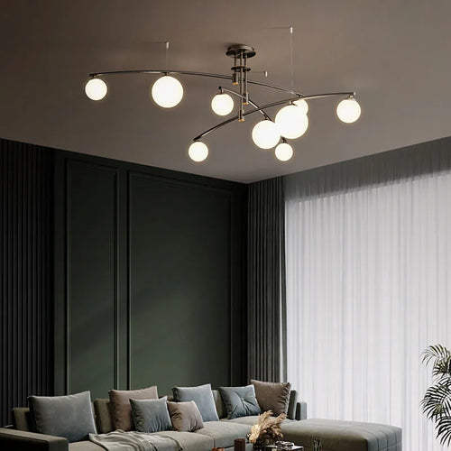 Moderne Pendelleuchte aus Metall und Glas für den Innenbereich - vue 2 sur 18