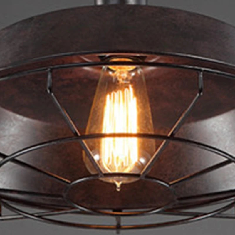 Suspension Loft Style Vintage cage industrielle rétro - vue 9 sur 8