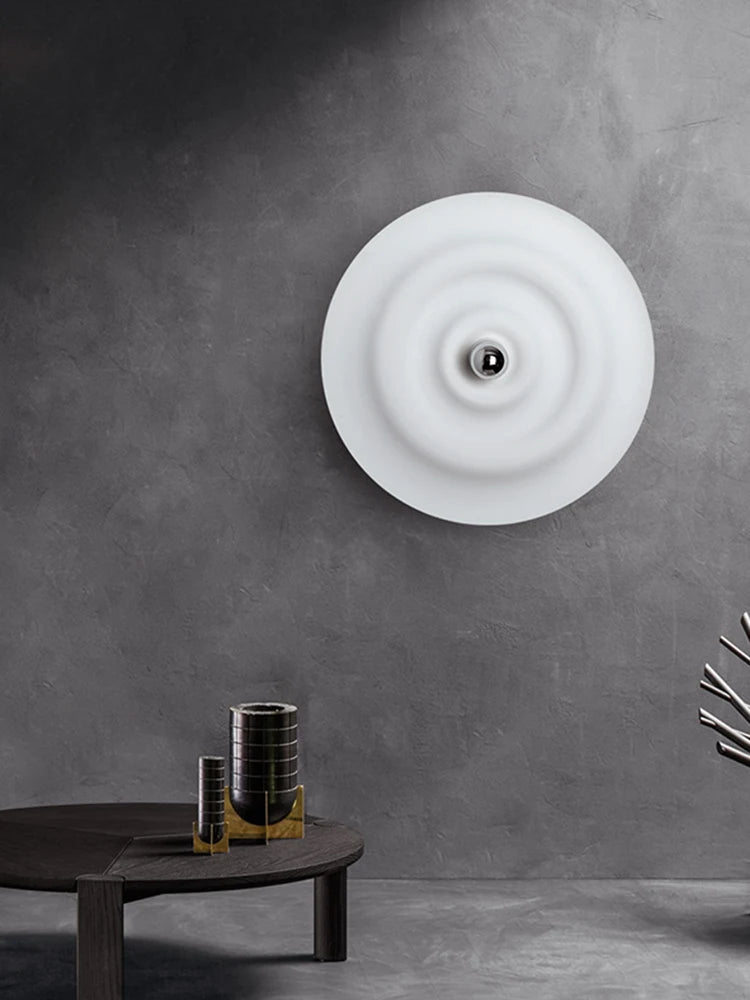 applique moderne simple led décoration intérieure vague ronde - vue 5 sur 7