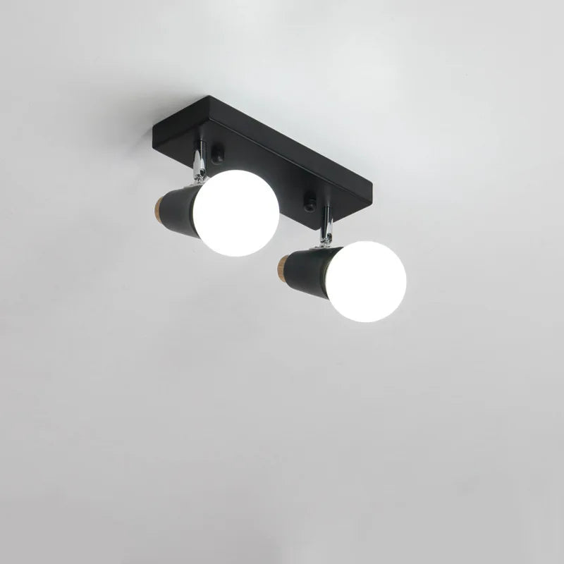 plafonnier led moderne nordique montage en surface fer long - vue 4 sur 6