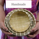 Natural Eco-Friendly Handmade Bamboo Basket, Rattan Storage Basket, Fruit, Vegetables, Bread, Home Organizer