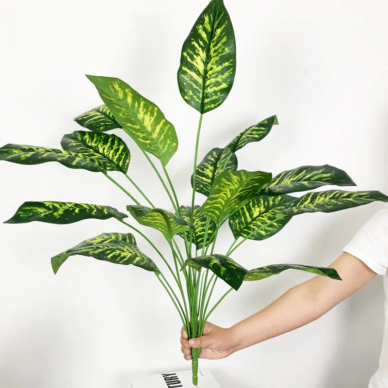 plantes artificielles strelitzia et monstera pour décoration tropicale - vue 9 sur 12
