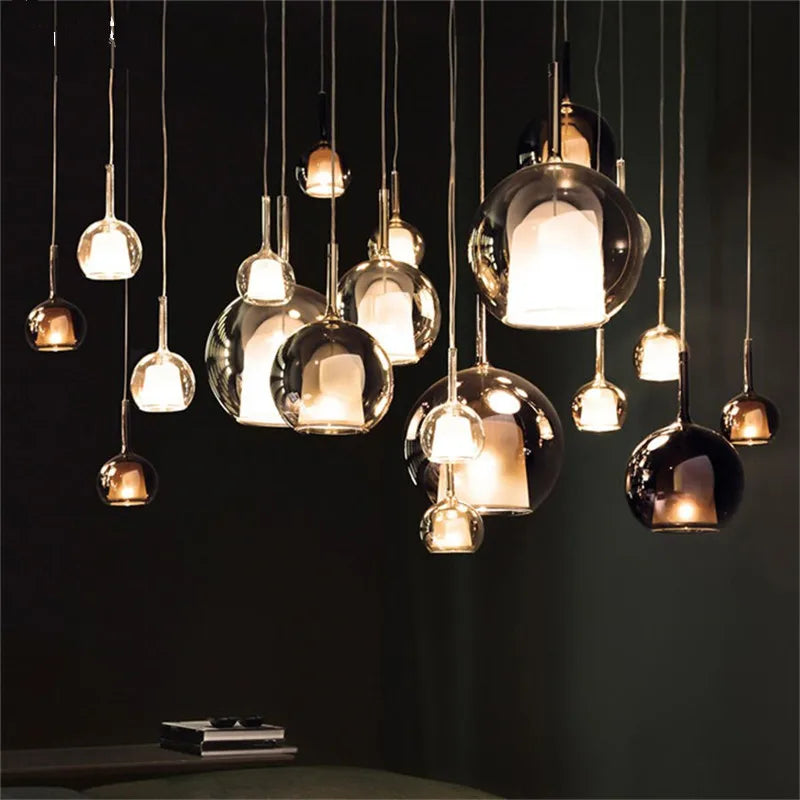 Suspension design moderne nordique en verre design penta glo - vue 5 sur 14