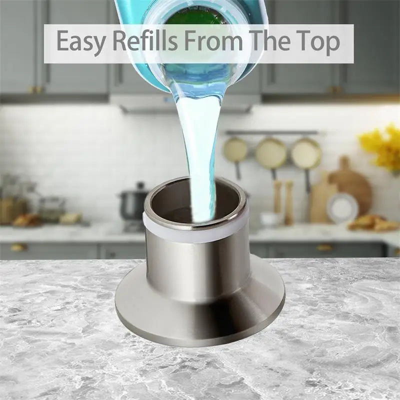 distributeur de savon liquide avec pompe en laiton pour cuisine - vue 10 sur 9