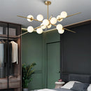 lustre led moderne en verre boule nordique pour bar café