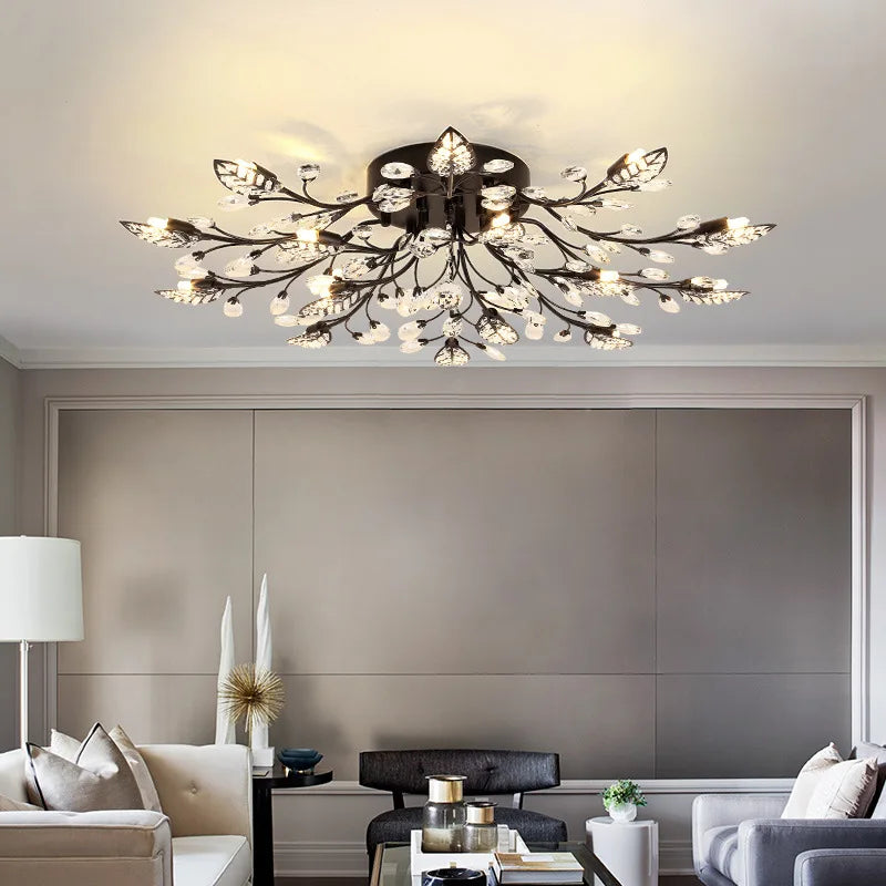 lustre moderne en cristal led winfordo pour éclairage intérieur - vue 5 sur 18