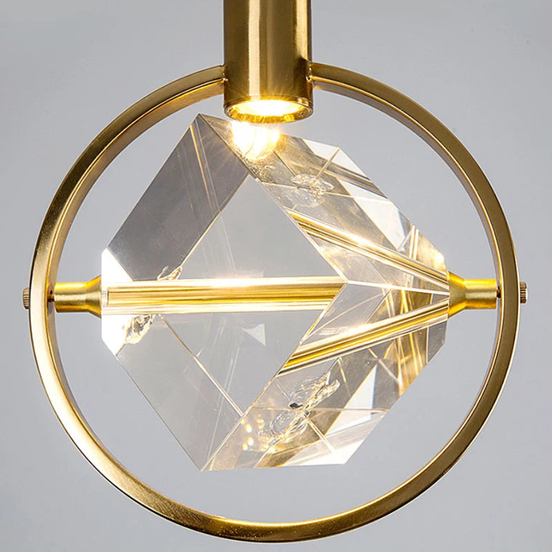 Suspension design dorée nordique à tête unique - vue 7 sur 10
