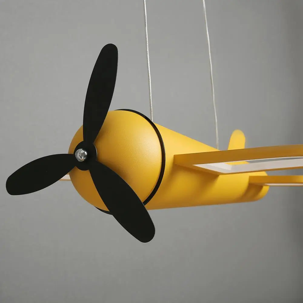 lustre moderne avion pour chambre d'enfants décoration lumineuse - vue 9 sur 8