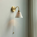 Moderne LED-Wandleuchte Glas Zugschalter Nordisch Messing
