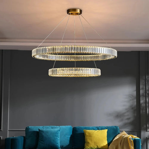 Moderner Kristall-Kronleuchter Design Premium Elegant und Raffiniert - vue 6 sur 18