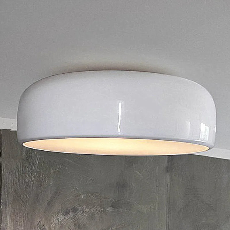 plafonnier led rond design smithfield en aluminium style scandinave hôtel - vue 5 sur 6