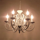 lustre classique vintage à 6 ou 8 bougies en fer forgé