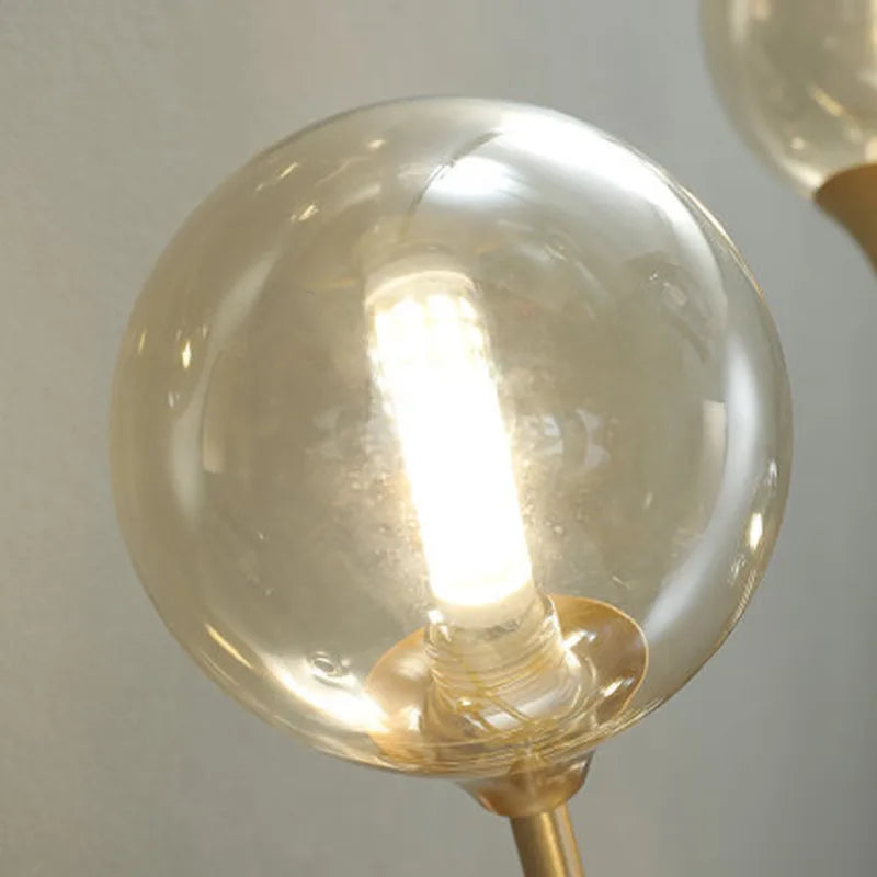Moderner Kronleuchter aus Glas mit dekorativem Licht und zeitgemäßem Design - vue 4 sur 12