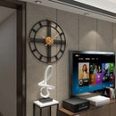 Modern Minimalist Iron Wall Clock, Nordic Style, Mute Clock, Living Room, 50cm
