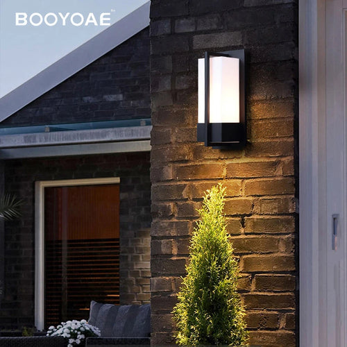 Applique extérieure étanche escalier porte d'entrée balcon maison jardin terrasse porche avant E27 aluminium éclairage mural moderne