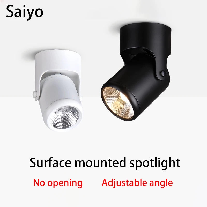 Spot plafonnier led 	en aluminium monté en surface réglable