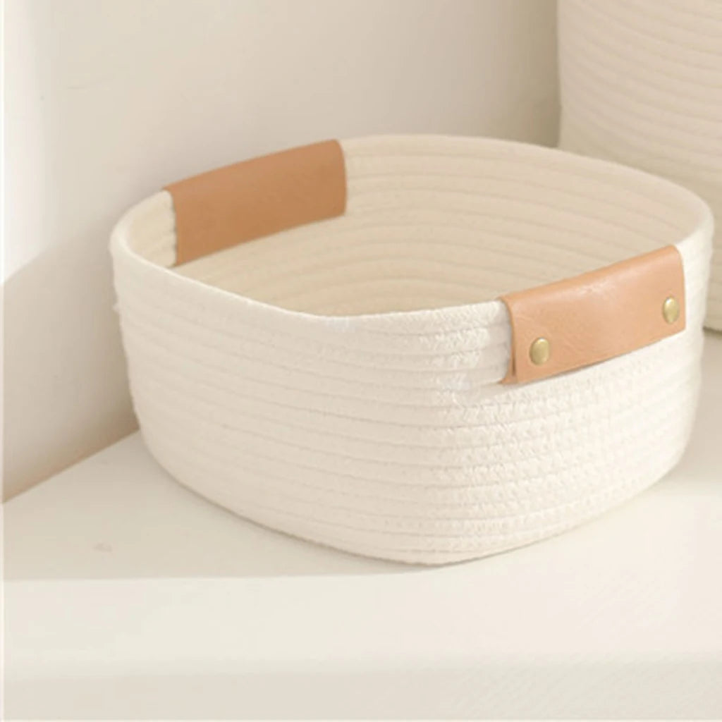 panier de rangement en corde pour jouets et linge bébé - vue 7 sur 10
