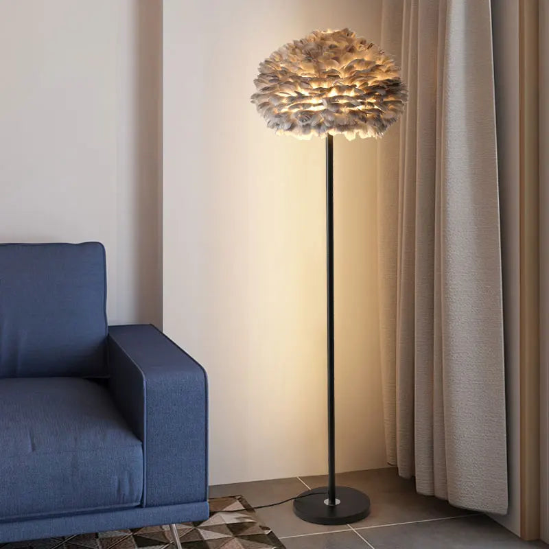 lampadaire créatif plumes pour mariage et célébration - vue 3 sur 22