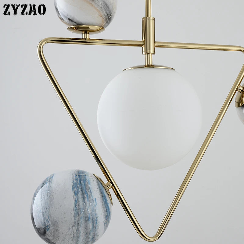 suspension moderne en forme de planète pour décoration intérieure - vue 6 sur 7