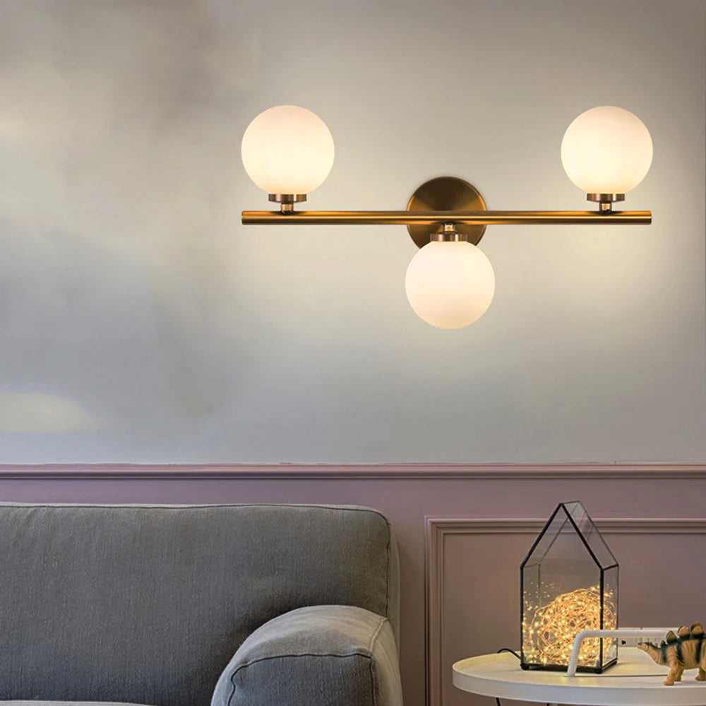 applique murale led intensité variable verre bain miroir chambre coucher 85-265v - vue 2 sur 8