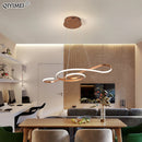 lampe suspendue led moderne avec télécommande luminaria avize