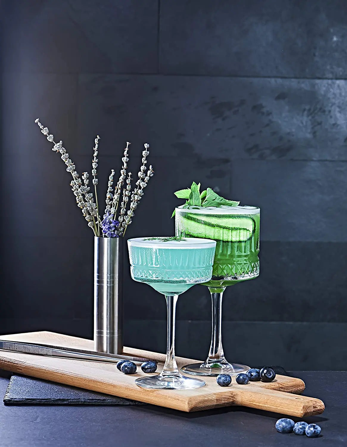 Lot 2 coupes champagne elysia verre cocktail martini - vue 6 sur 7