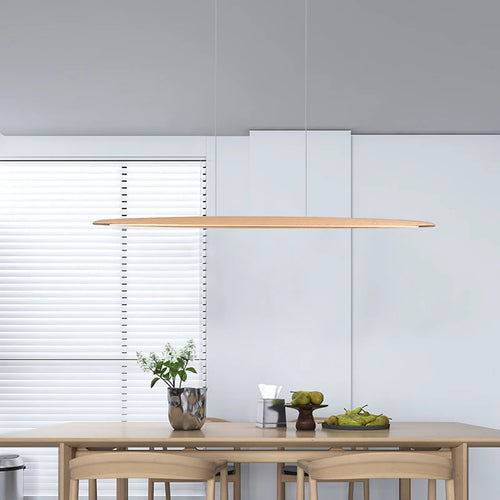 lustre led moderne créatif en noyer décoration nordique