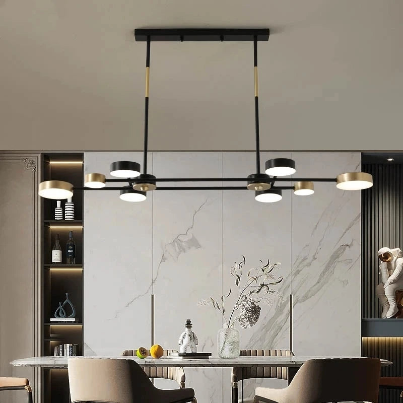 lustre led moderne nordique avec suspension décoratives - vue 6 sur 9