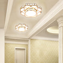 plafonnier led intelligent avec motif de fleur en cristal moderne