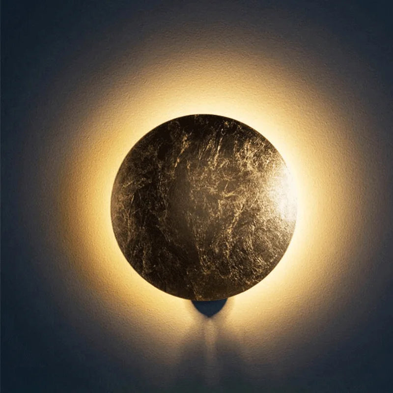 applique murale vintage éclipse solaire style nordique concept lunaire - vue 6 sur 12