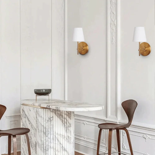 Wandleuchte aus Stoff im Mid-Century-Stil für die Innendekoration - vue 6 sur 6