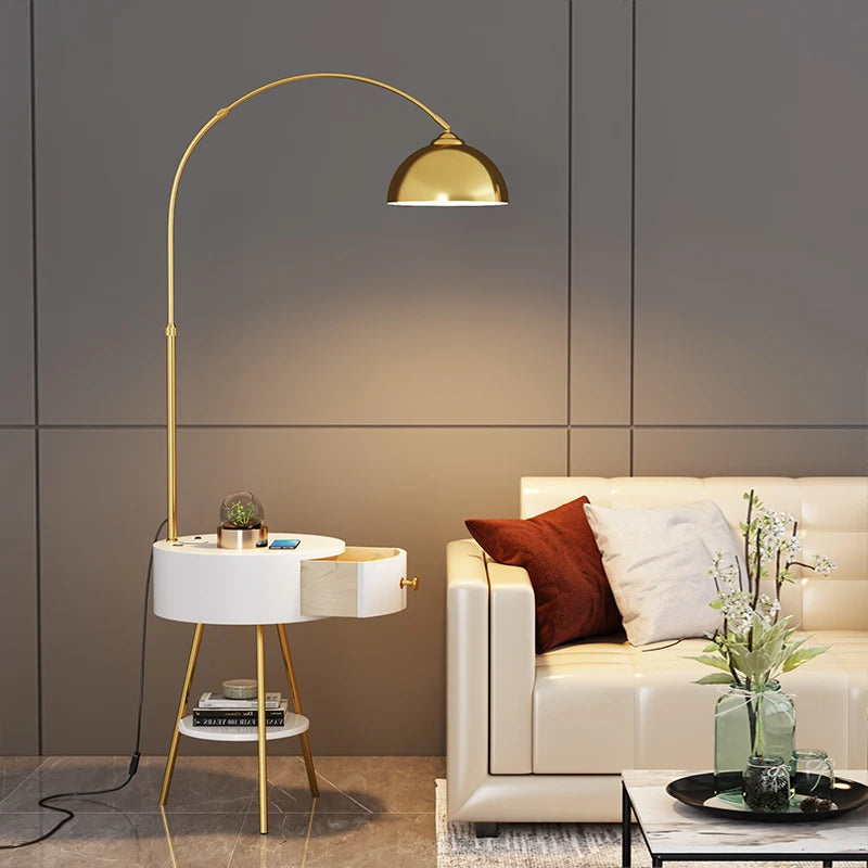lampadaire haut de gamme avec étagère et livraison gratuite - vue 5 sur 8