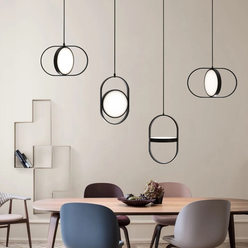 suspension led rotative design pour café bar restaurant et hall - vue 4 sur 14
