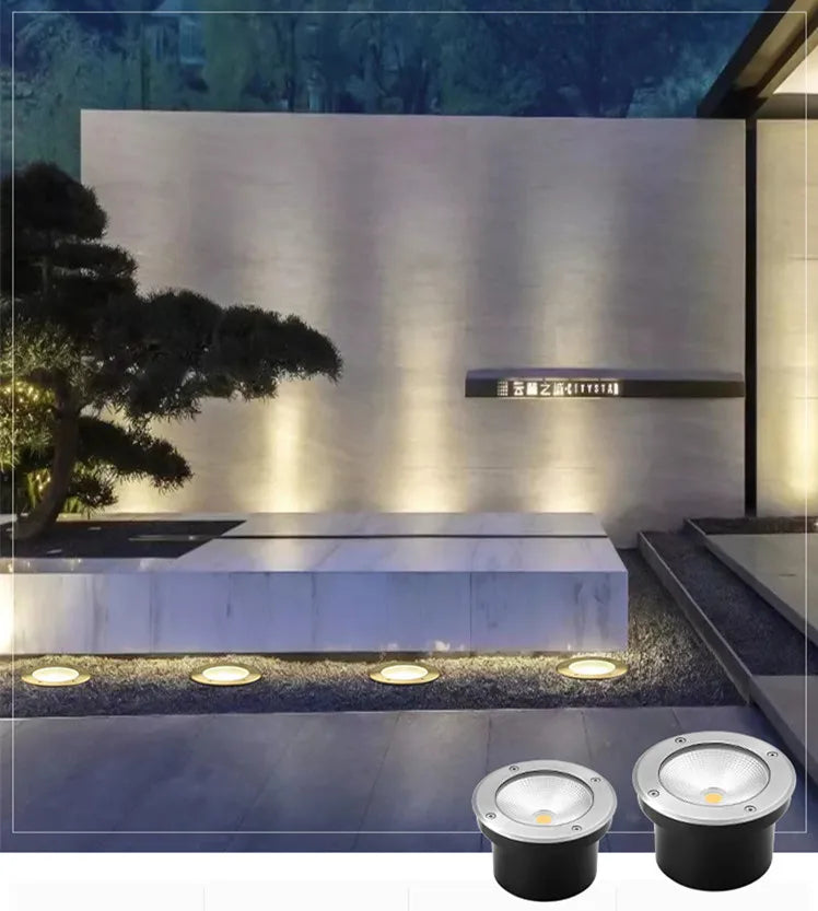 LED lumière souterraine 5W 10W 15W 20W 30W extérieur IP67 étanche sol jardin chemin sol enterré cour Spot paysage 220v Dc12v - vue 4 sur 13