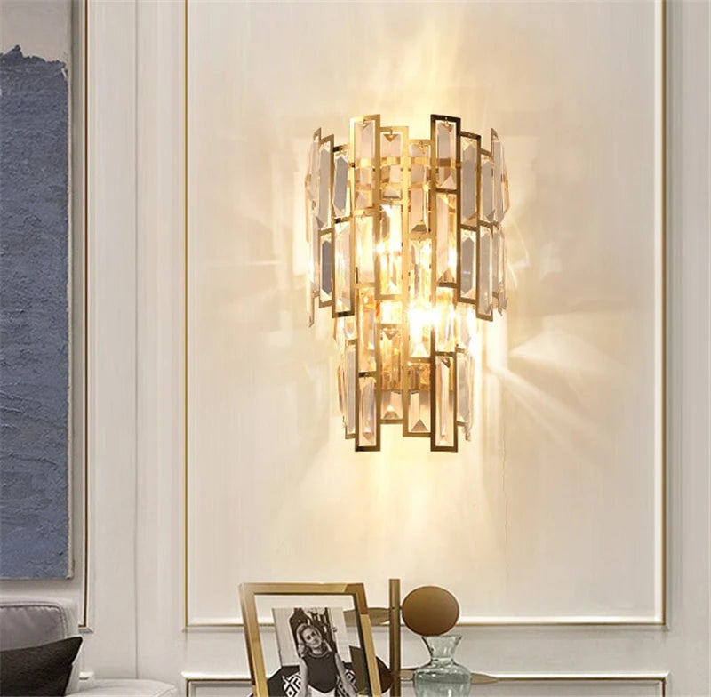 applique murale moderne en cristal pour décoration intérieure élégante - vue 6 sur 6