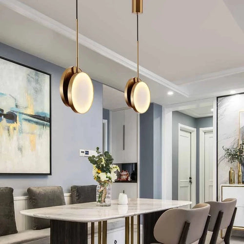 Moderne Wandleuchte aus Marmor mit goldener Oberfläche - vue 5 sur 8