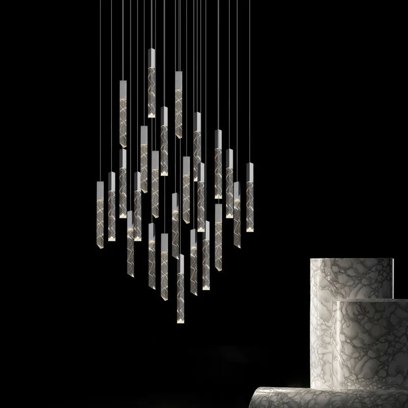 lustre moderne en cristal pour décoration intérieure élégante - vue 3 sur 15