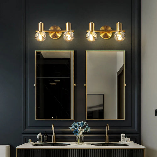 Moderne LED-Kristallwandleuchte für das Badezimmer - vue 3 sur 8