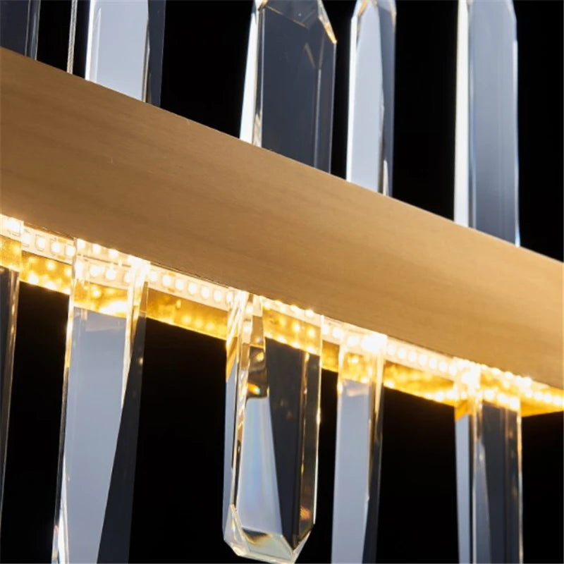 lustre en cristal k9 design art déco avec éclairage led - vue 6 sur 6