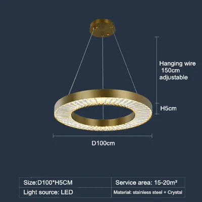 Luxuriöser Kristall-Kronleuchter im modernen nordischen Stil - vue 9 sur 12
