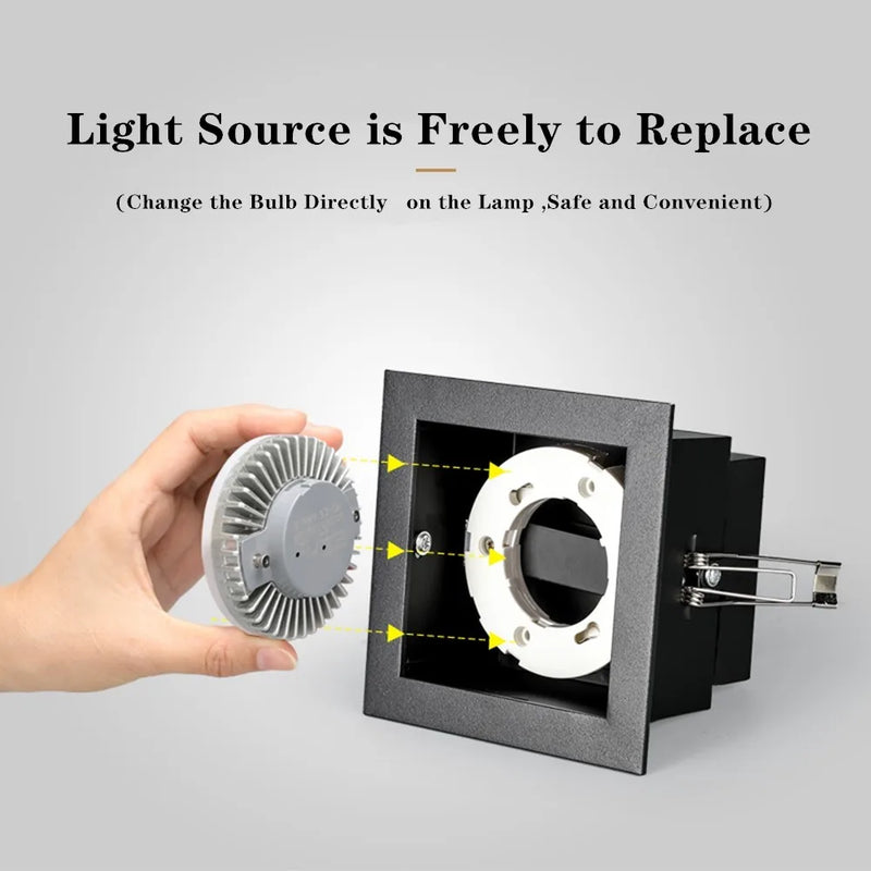 ampoule led gx53 encastrée downlight remplaçable pour éclairage