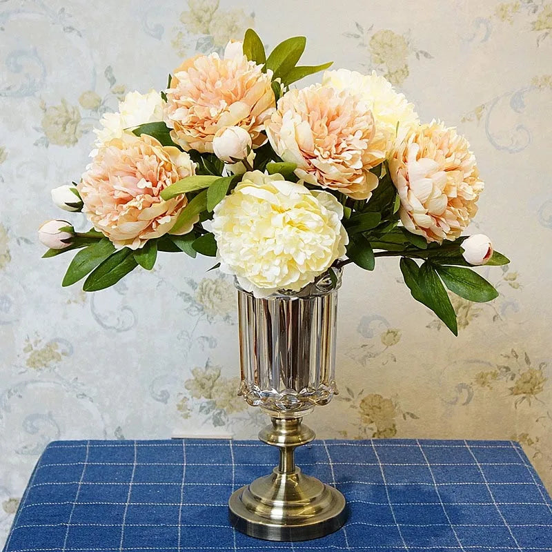 branche de fleurs artificielles de pivoine pour décoration élégante - vue 4 sur 13