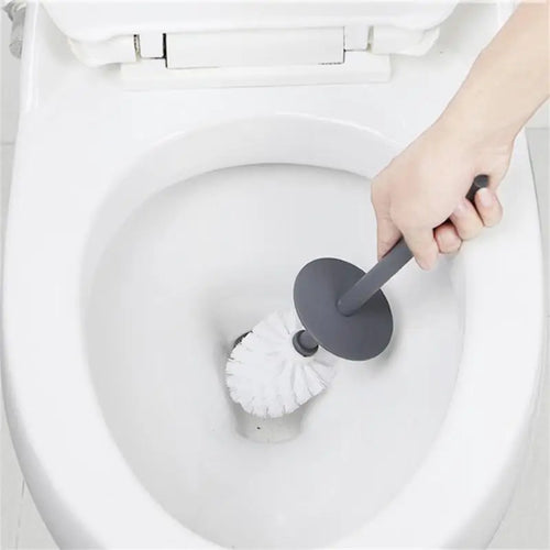 brosse de toilette moderne avec couvercle et design élégant - vue 4 sur 9